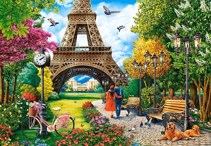 Pussel 1000 bitar Spring in Paris