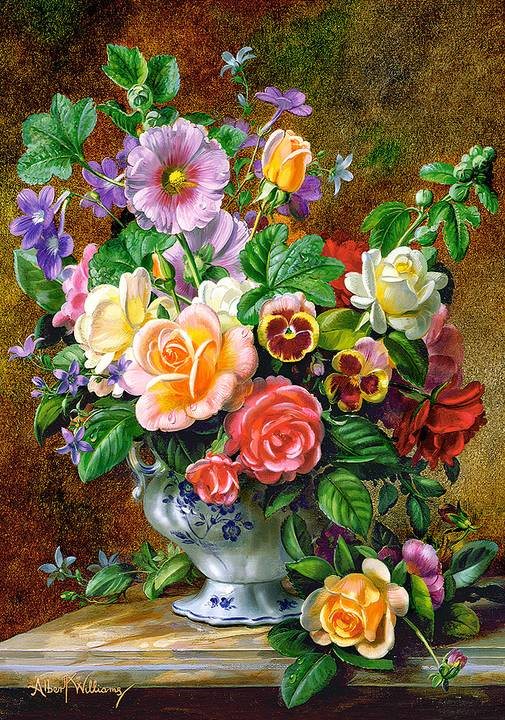 Pussel 500 bitar Flowers in a Vase