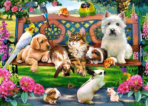 Pets in the Park - Pussel 180 bitar