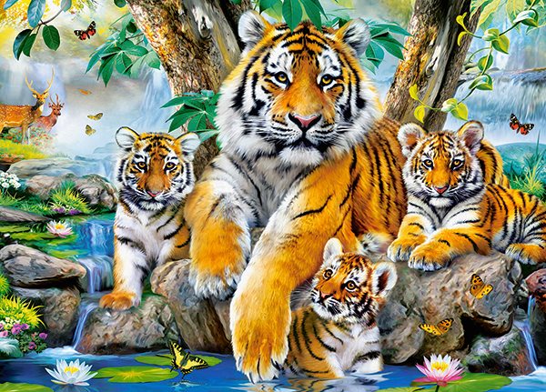 Tigers by the Stream - Pussel 120 bitar 