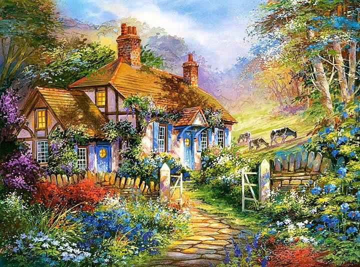 Pussel 3000 bitar Forest cottage