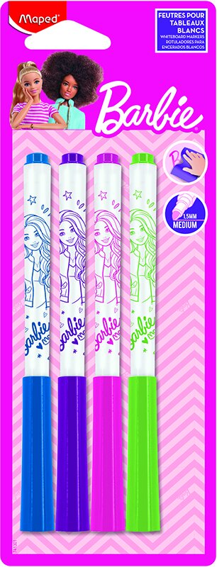 Barbie whiteboard marker 4 st