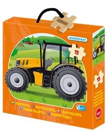 Traktor - Träpussel 15 bitar