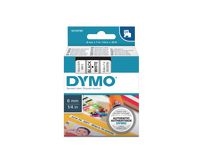 Tape DYMO D1 6mm svart på vit