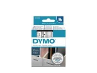 Tape DYMO D1 12mm svart på klar