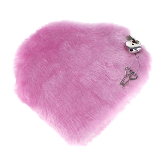 Dagbok med lås hjärta ljusrosa