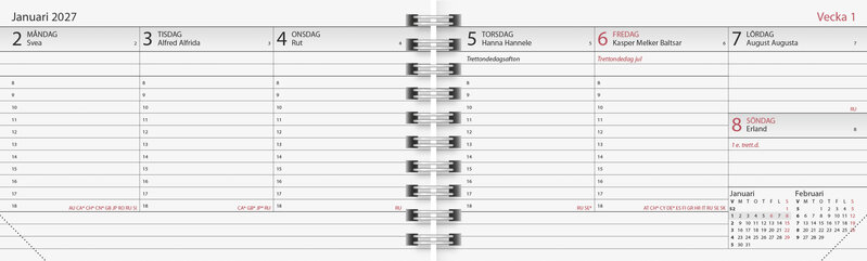 Bordskalender - Lilla Plan Refill FSC