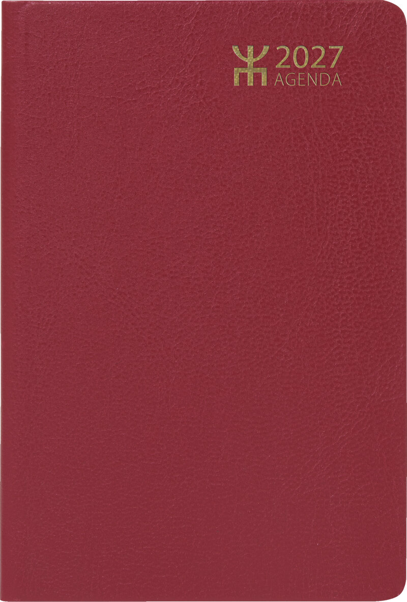 Fickkalender - Agenda Röd Konstläder FSC