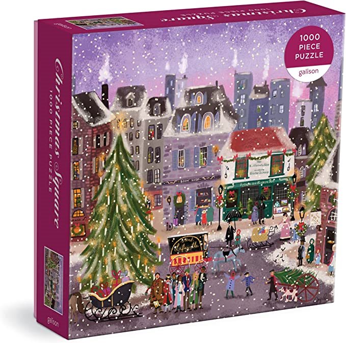 Joy Laforme Christmas Square 1000 Piece Puzzle in Square Box