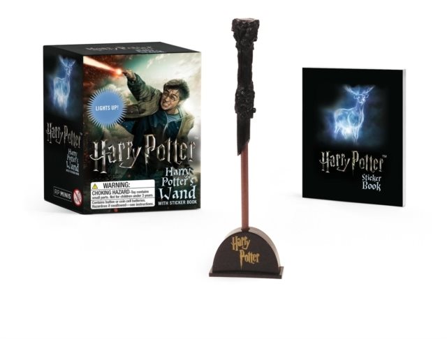 Harry potter wizards wand with sticker book - lights up!