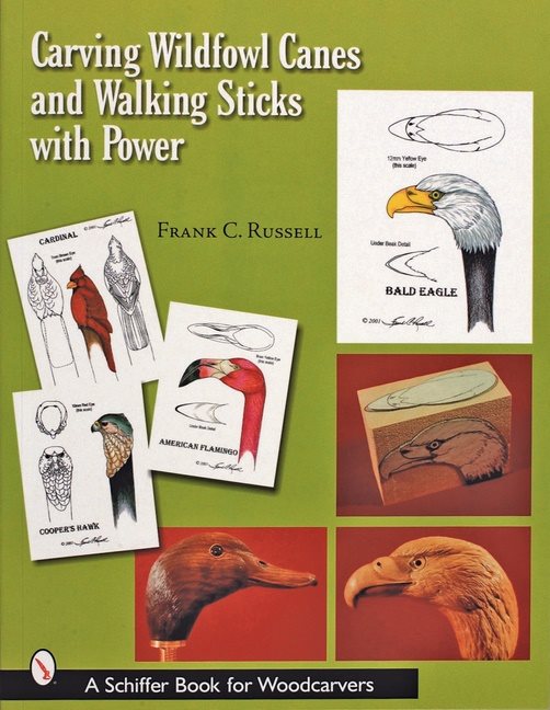 Carving wildfowl canes and walking sticks with power