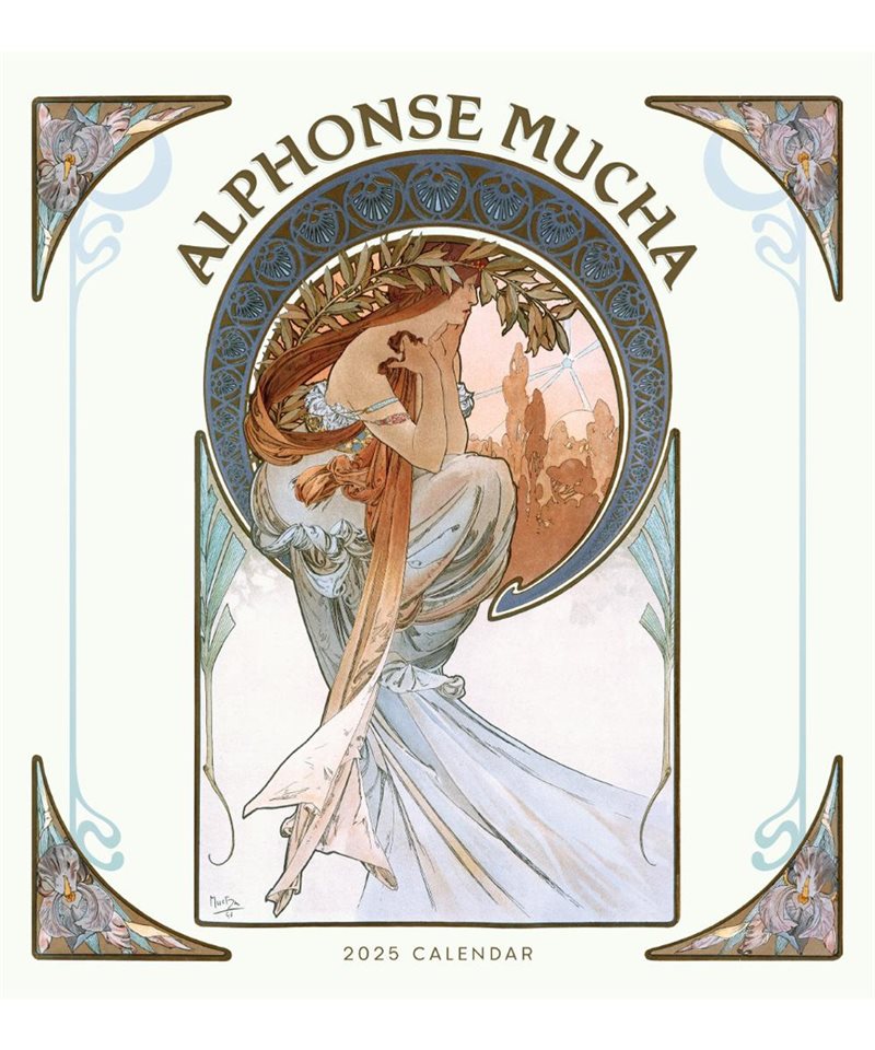 Alphonse Mucha CAL25136: 2025 Wall Calendar