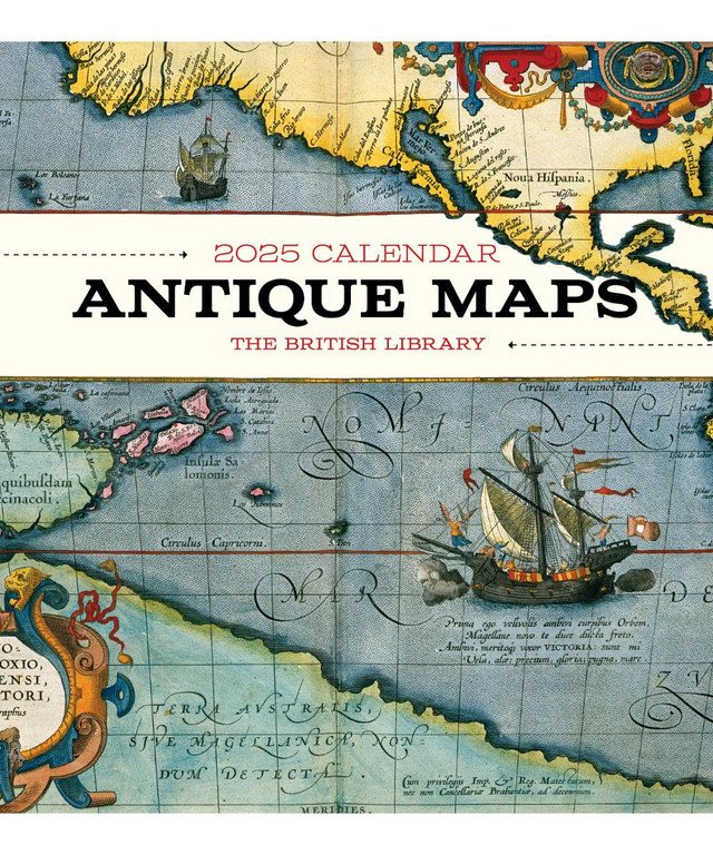 Antique Maps CAL25172: 2025 Wall Calendar