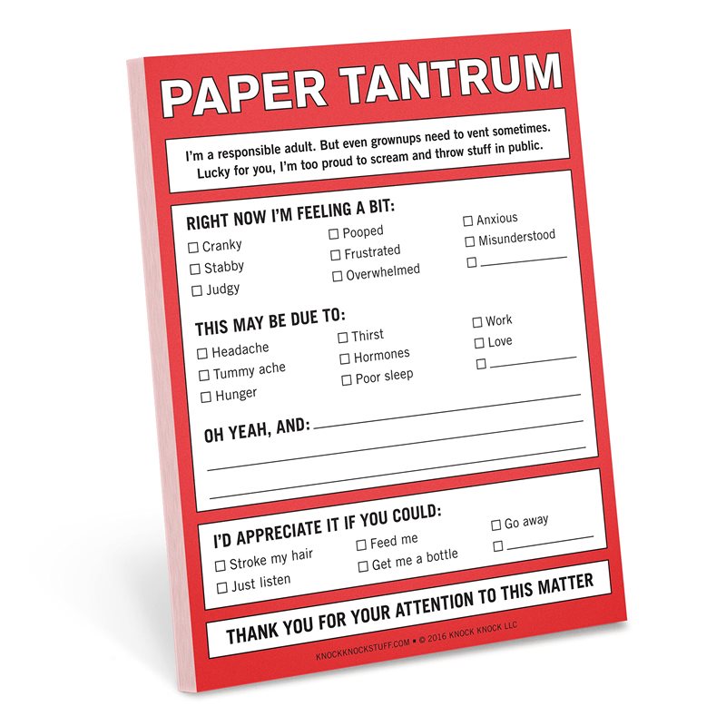 Knock Knock Paper Tantrum Nifty Notes