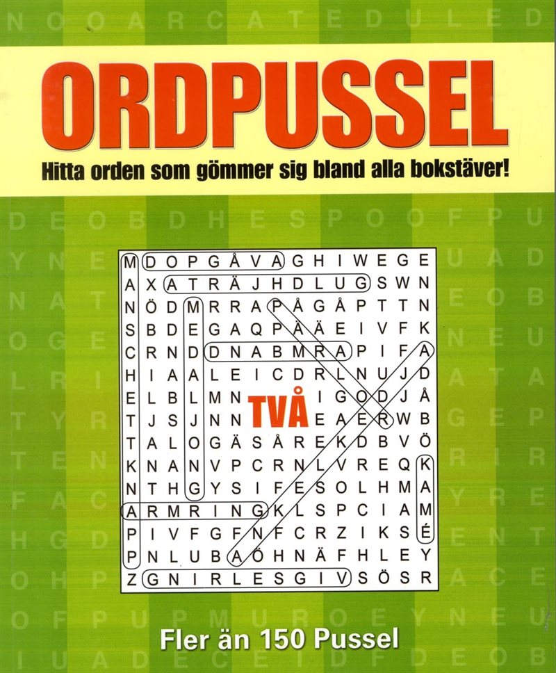 Ordpussel 2 : hitta orden som gömmer sig bland alla bokstäver!