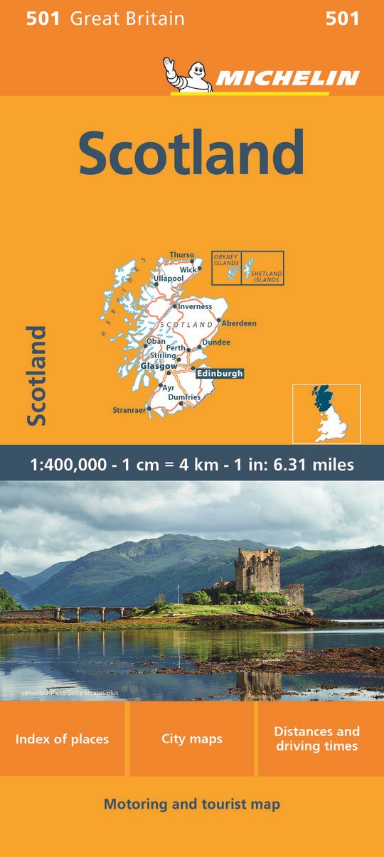 Skottland Michelin 1:400 000