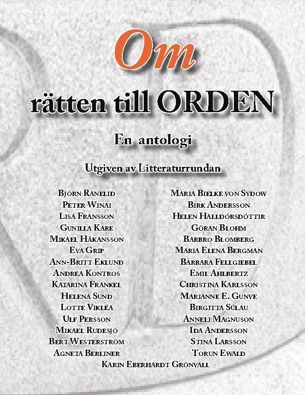 Om rätten till orden : en antologi