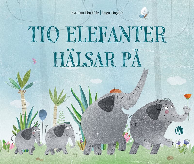 Tio elefanter hälsar på