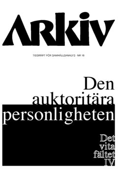 Arkiv. Tidskrift för samhällsanalys nr 16