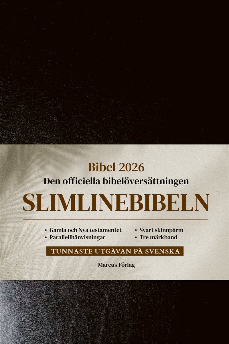 Slimlinebibeln: Bibel 2026 svart – med parallellhänvisningar