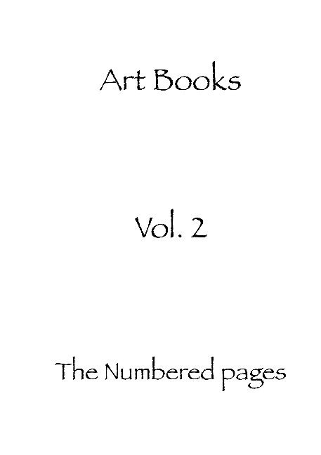 The numbered pages : Art Books volume 2