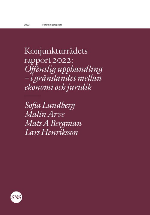 Konjunkturrådets rapport 2022. Offentlig upphandling