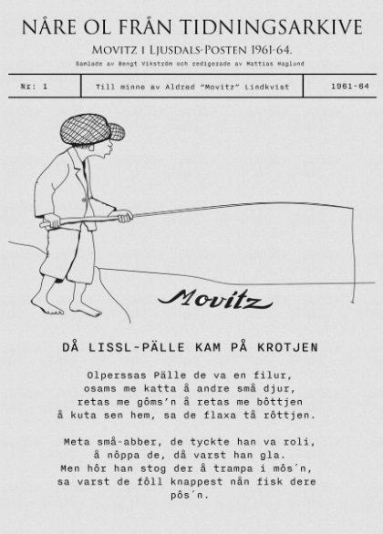 Nåre ol från tidningsarkiva : Movitz i Ljussdals-Påst-n 1961-64