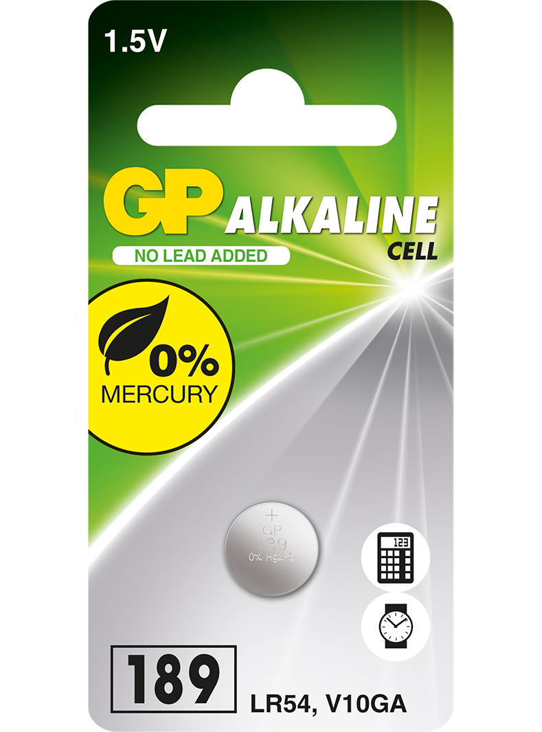 GP knappcell 1,5V, LR54/189/V10GA, 1-pack