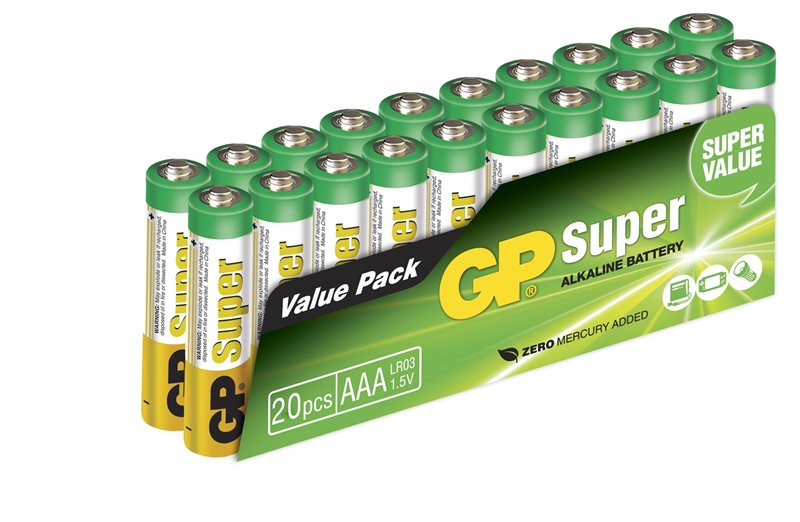 GP Batteri 1,5v E92/AAA/LR03 20-pack 