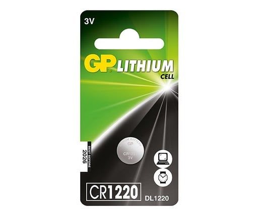 GP knappcell, Lithium, CR1220/DL1220, 1-pack