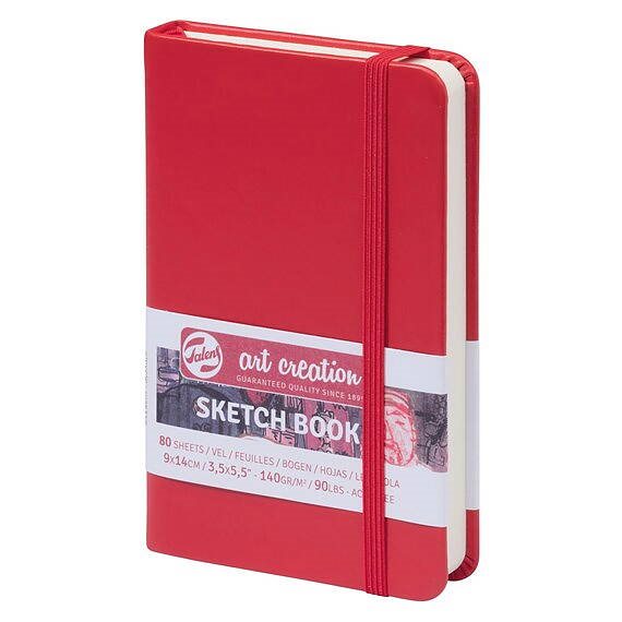 Skissbok 9x14 cm Red