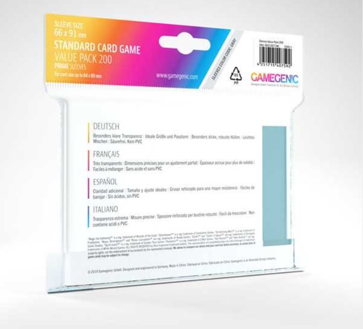 Sleeves 66x91mm GameGenic