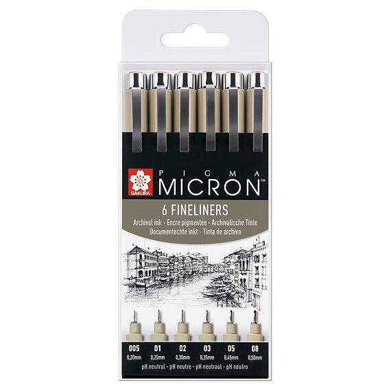 Penna Micron 6-p Fineliners