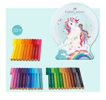 Fiberpennset i metallask Faber Castell