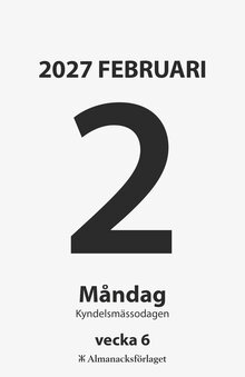 Väggkalender - Dagblock 83x128 mm FSC