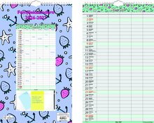 Familjeväggkalender 5 kolumner Almanacksförlaget