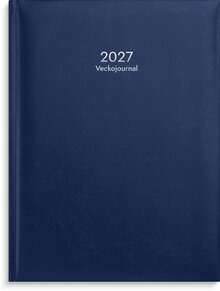 Veckojournal 2027 blått konstläder