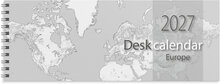 Desk calendar Europe 2027