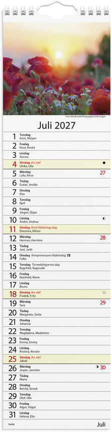 Väggkalender 2027 Lilla Hemkalendern