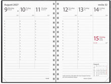 Kalender 2027 Prestige svart konstläder spiralb