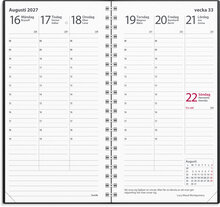 Kalender 2027 Interplano II svart konstläder