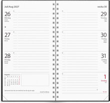 Kalender 2027 Master svart konstläder