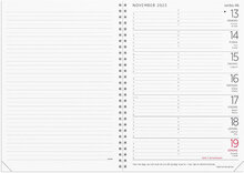 Kalender 2023 Stor Veckokalender rosa konstläder Amelia