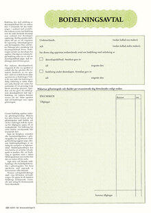 Blankett - Bodelningsavtal