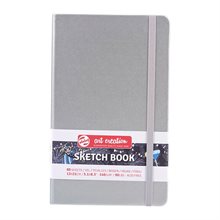 Sketchbook Shiny Silver 13 x 21 cm / Skissblock blank silver 13 x 21 cm
