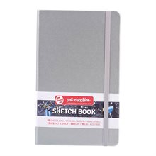 Sketchbook Shiny Silver 13 x 21 cm / Skissblock blank silver 13 x 21 cm
